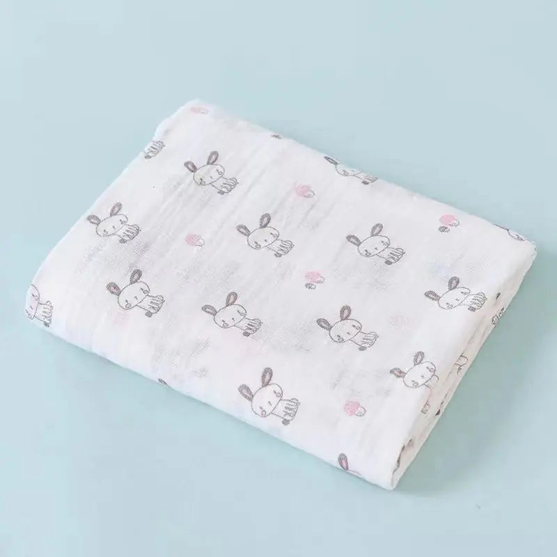 Double Layer Cotton Muslin Baby Swaddle Blanket