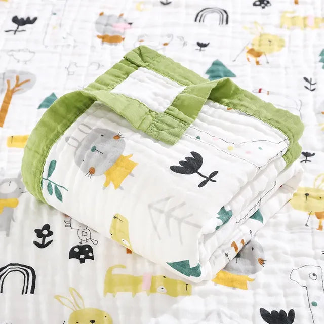 100% Cotton 6-Layer Unicorn Baby Swaddle Blanket