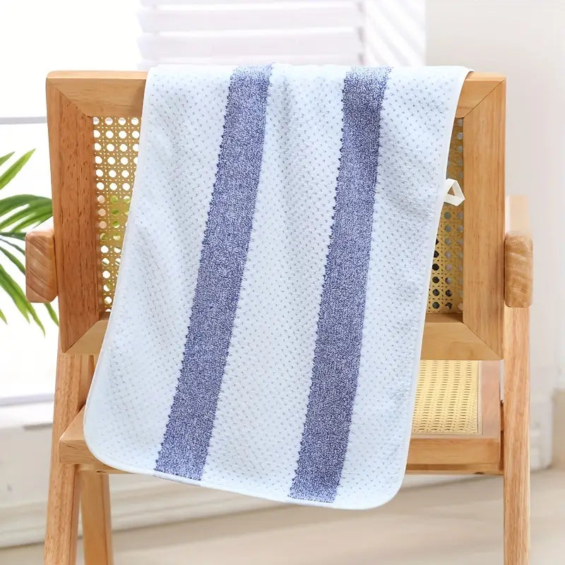 Striped Coral Fleece Absorbent Face Wash Towel (1pc)