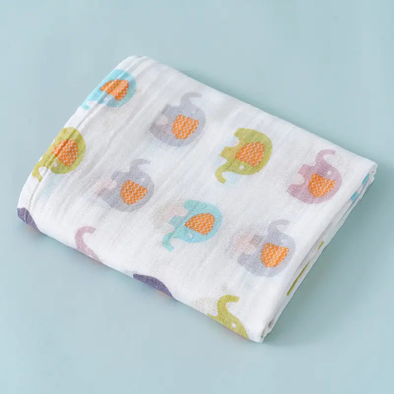 Double Layer Cotton Muslin Baby Swaddle Blanket