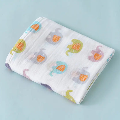 Double Layer Cotton Muslin Baby Swaddle Blanket