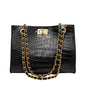Crocodile Pattern Chain Shoulder Bag
