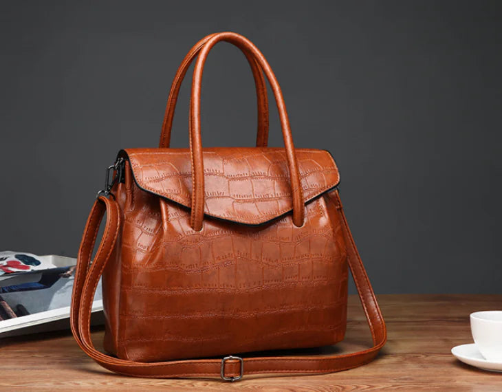 Fashionable Women's Crocodile Pattern Shell Bag