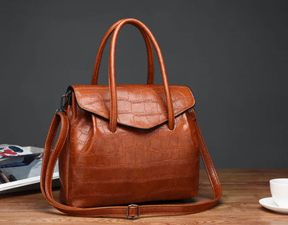 Fashionable Women's Crocodile Pattern Shell Bag