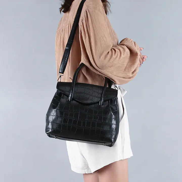 Fashionable Women's Crocodile Pattern Shell Bag