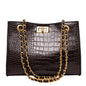 Crocodile Pattern Chain Shoulder Bag