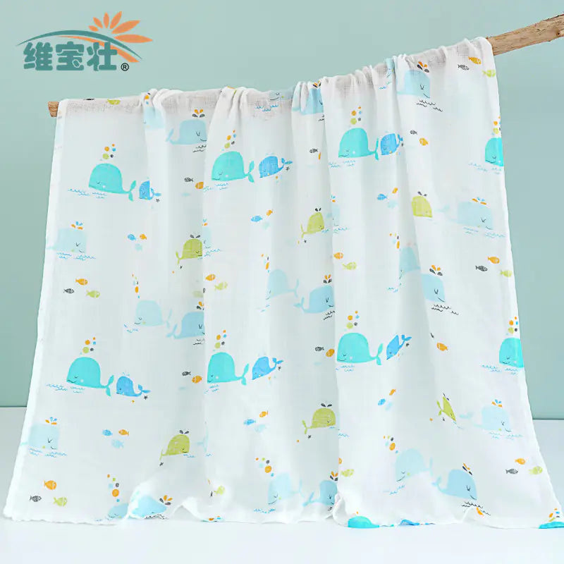 Double Layer Cotton Muslin Baby Swaddle Blanket