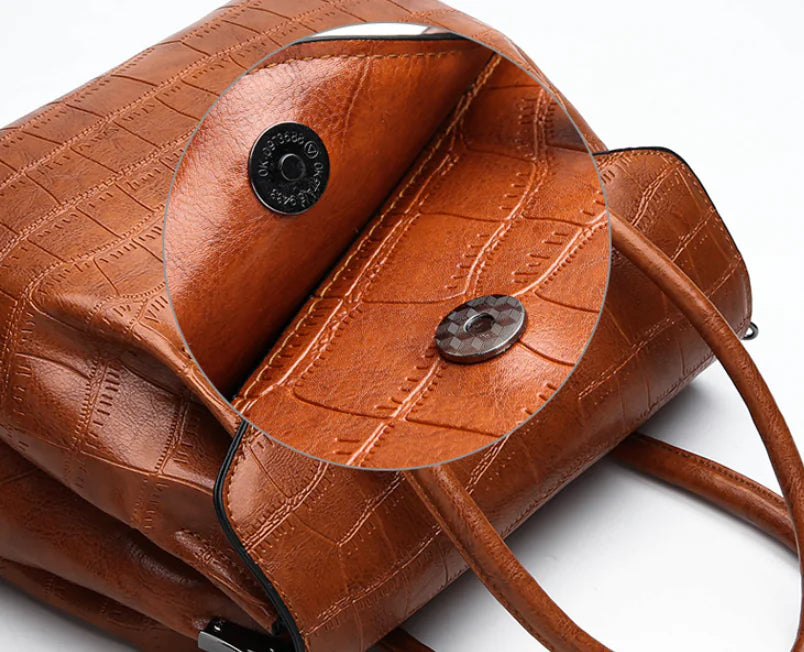 Fashionable Women's Crocodile Pattern Shell Bag