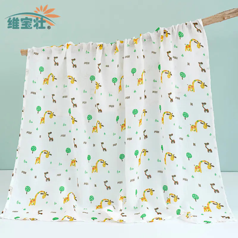 Double Layer Cotton Muslin Baby Swaddle Blanket