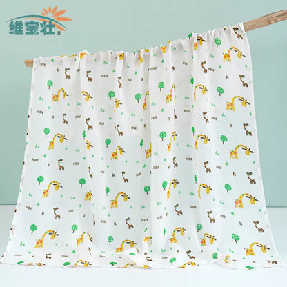 Double Layer Cotton Muslin Baby Swaddle Blanket