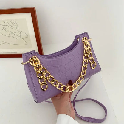 2020 Vintage Crocodile Pattern Chain Bag (Shoulder)